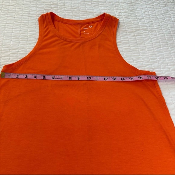 GapFit Orange Muscle Tee Sleeveless with Open Back - Picture 6 of 11